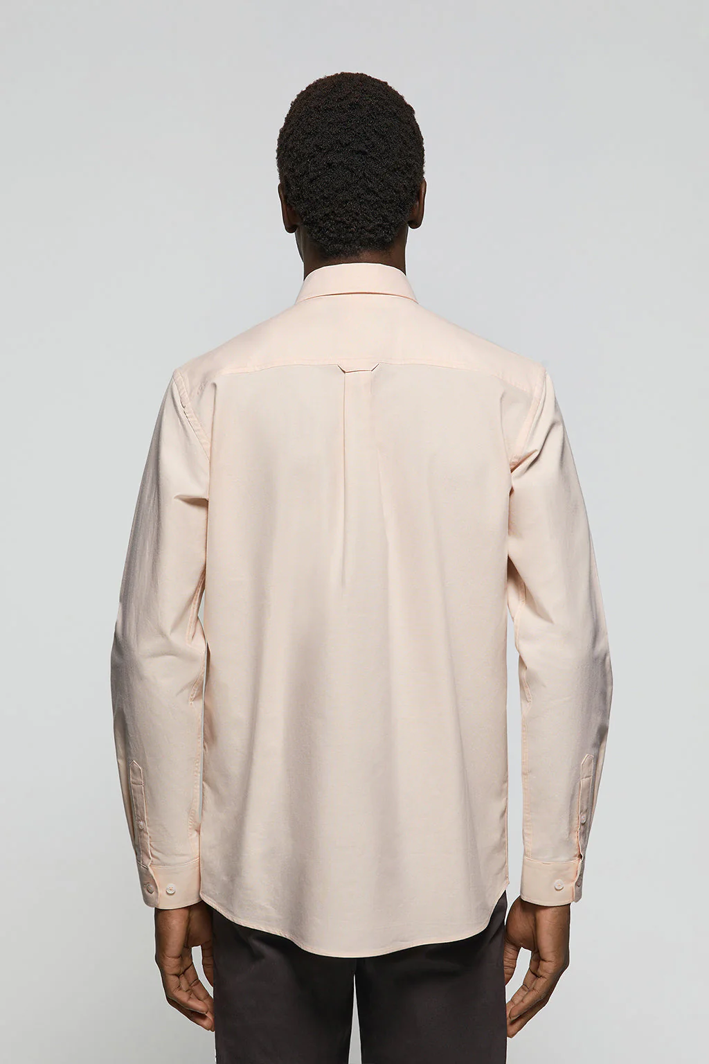 Peach Oxford shirt with Rigby Go logo - Image 5