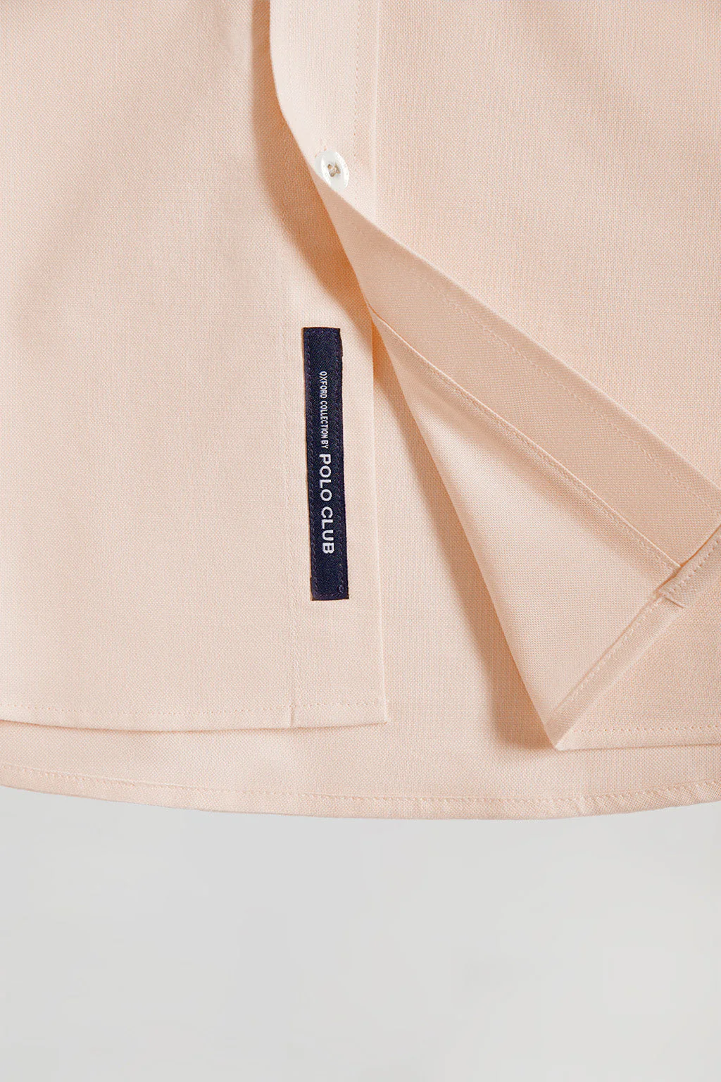 Peach Oxford shirt with Rigby Go logo - Image 9