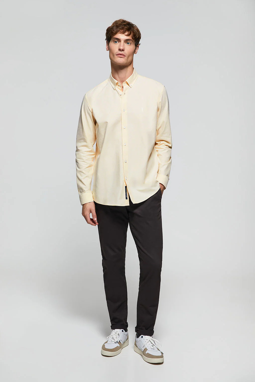 Yellow Oxford shirt with Rigby Go logo - Image 3