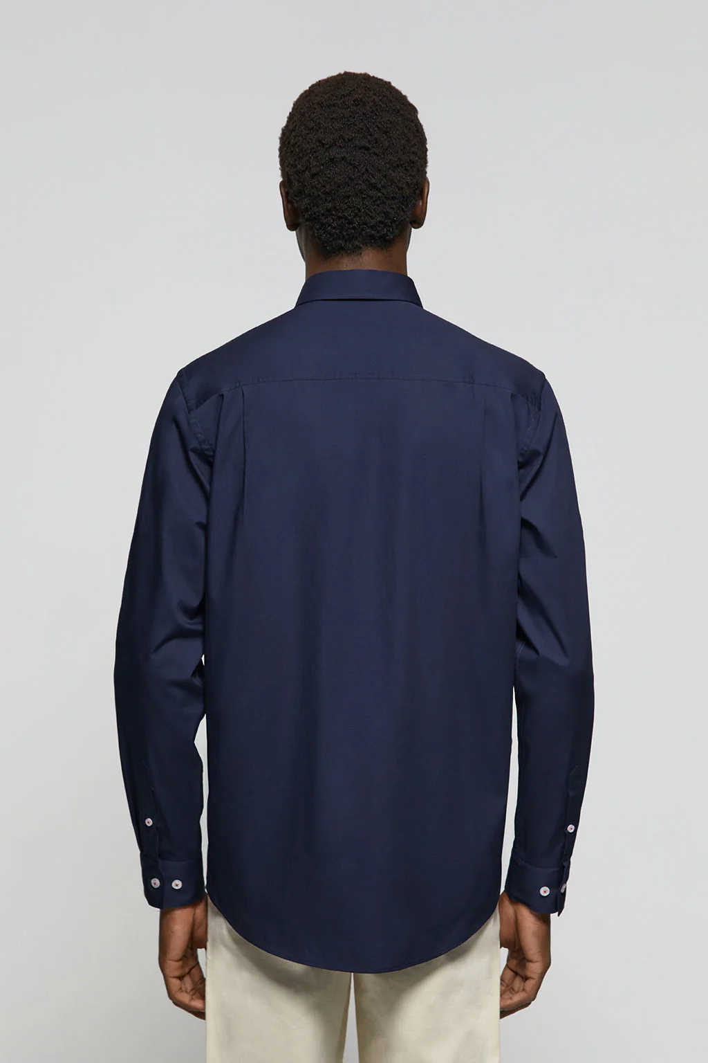 Navy-blue poplin shirt with Rigby Go logo - Image 4