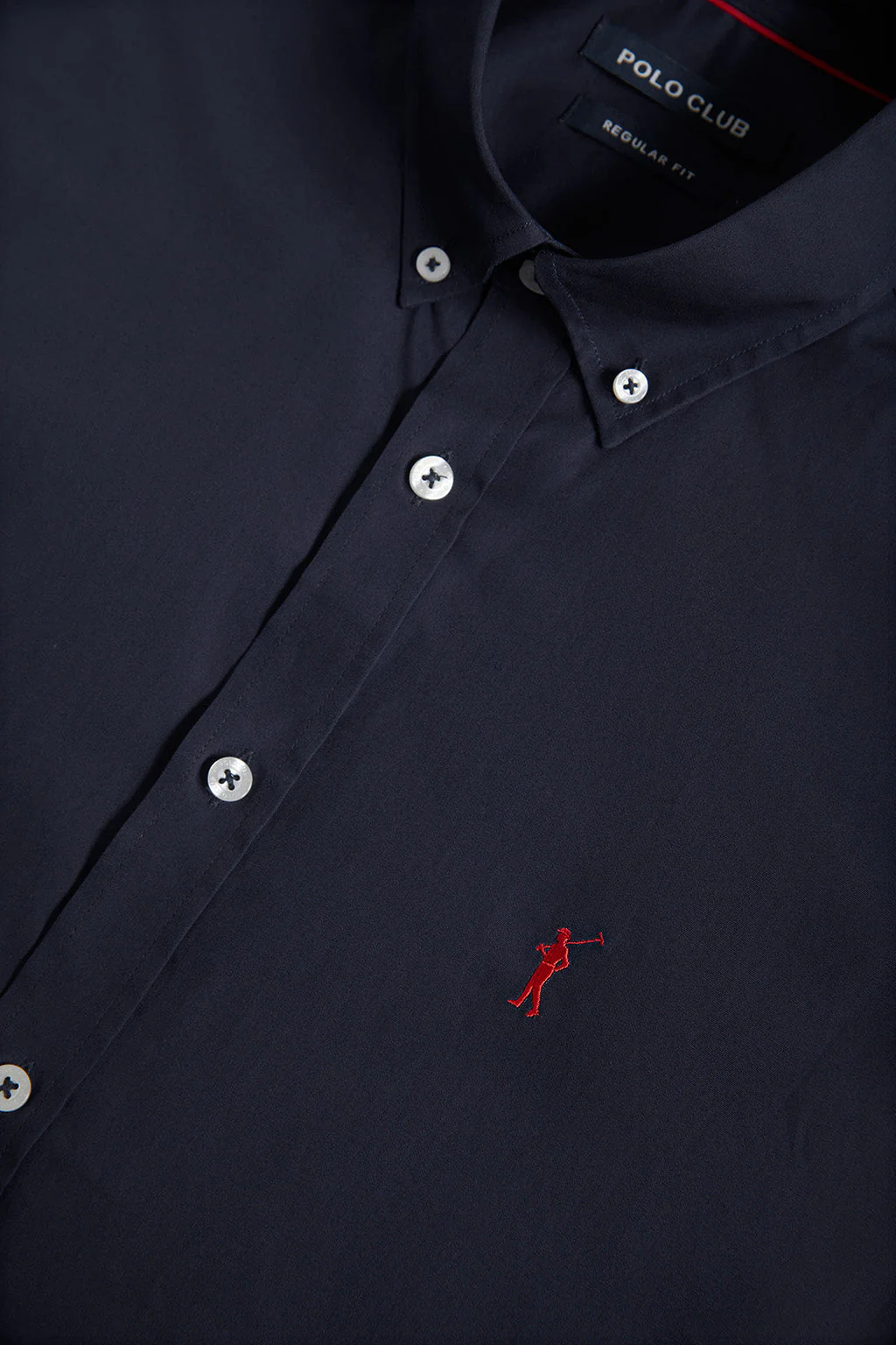 Navy-blue poplin shirt with Rigby Go logo - Image 6