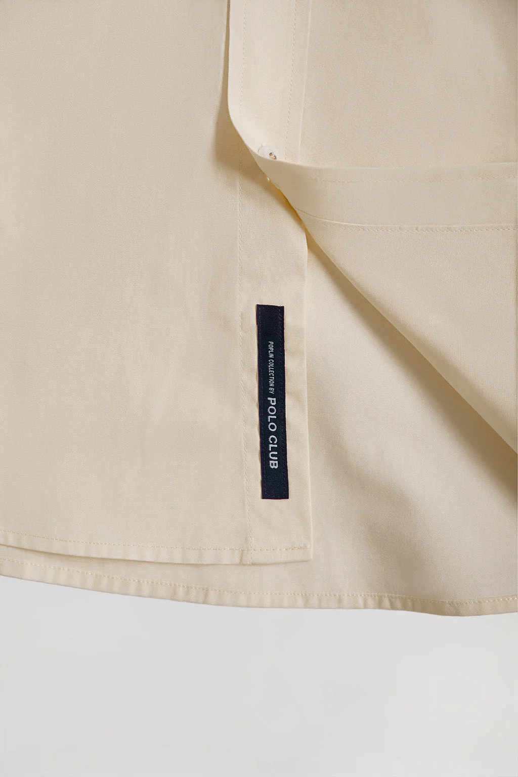 Beige slim-fit poplin shirt with Rigby Go logo - Image 7