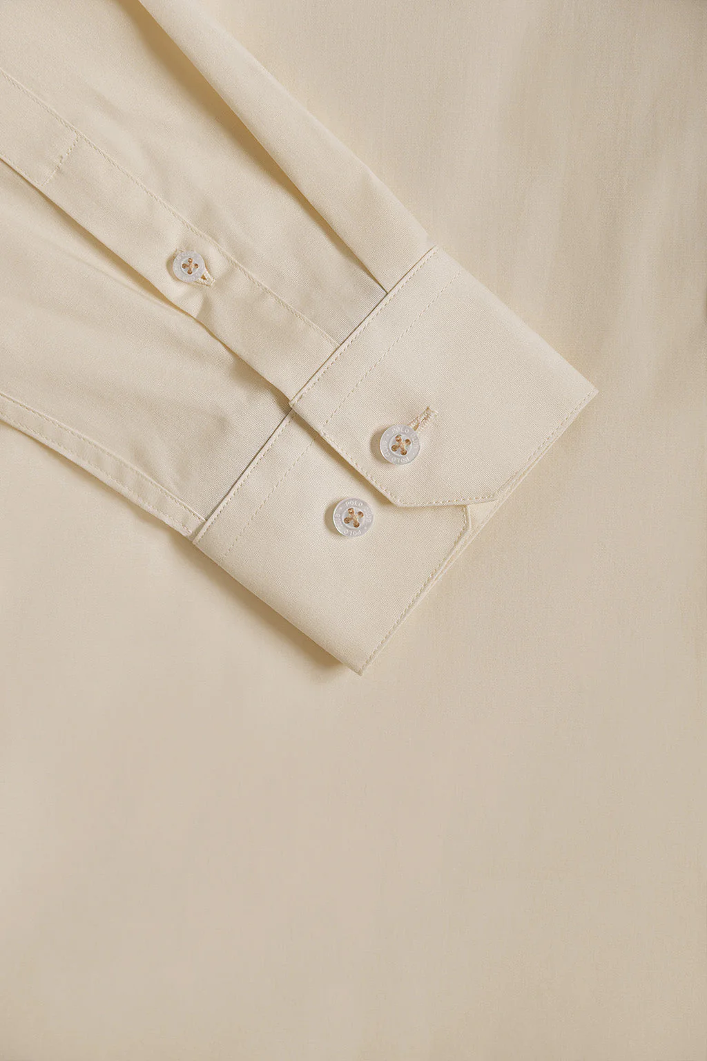 Beige slim-fit poplin shirt with Rigby Go logo - Image 8
