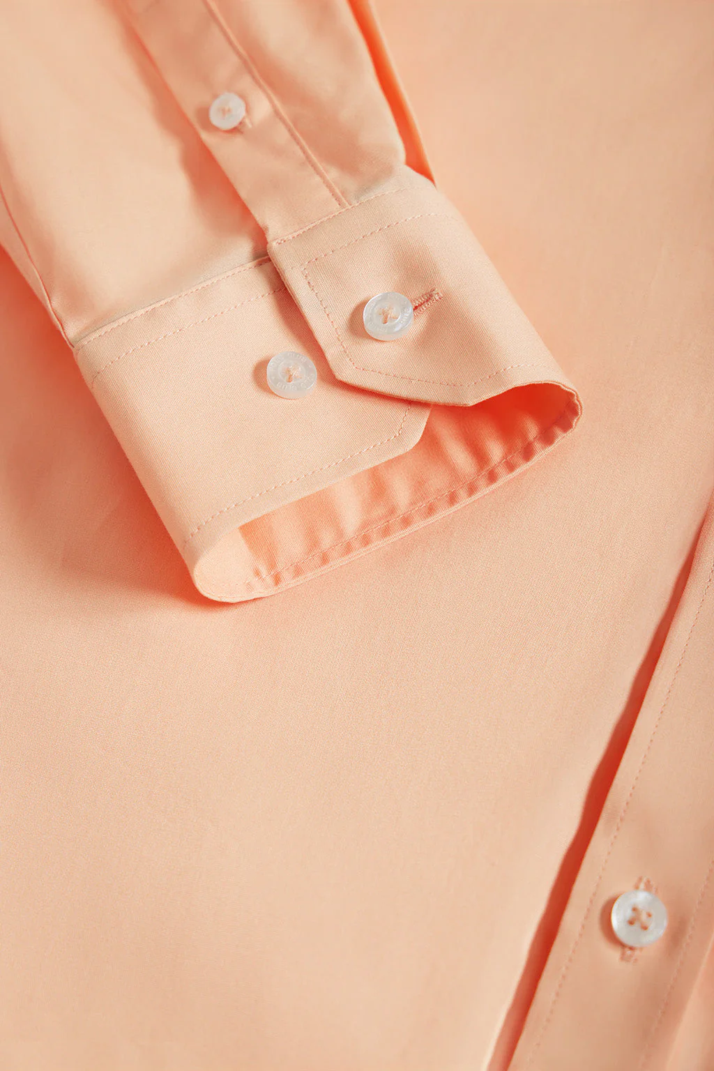 Peach slim-fit poplin shirt with Rigby Go logo - Image 8