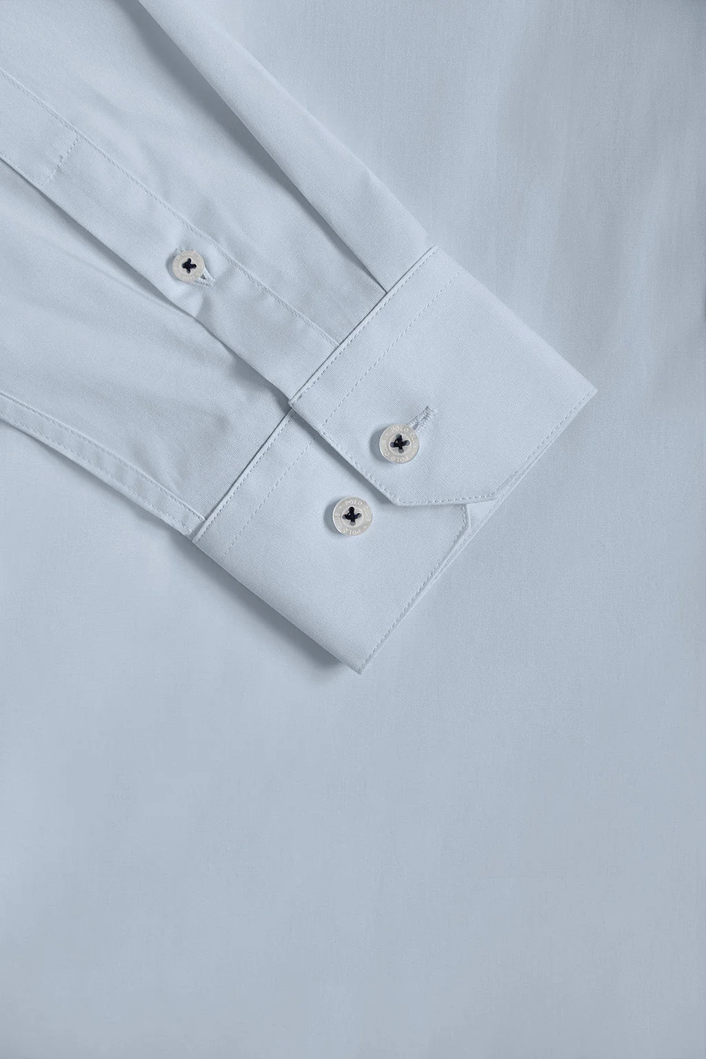Sky-blue slim-fit poplin shirt with Rigby Go logo - Image 8