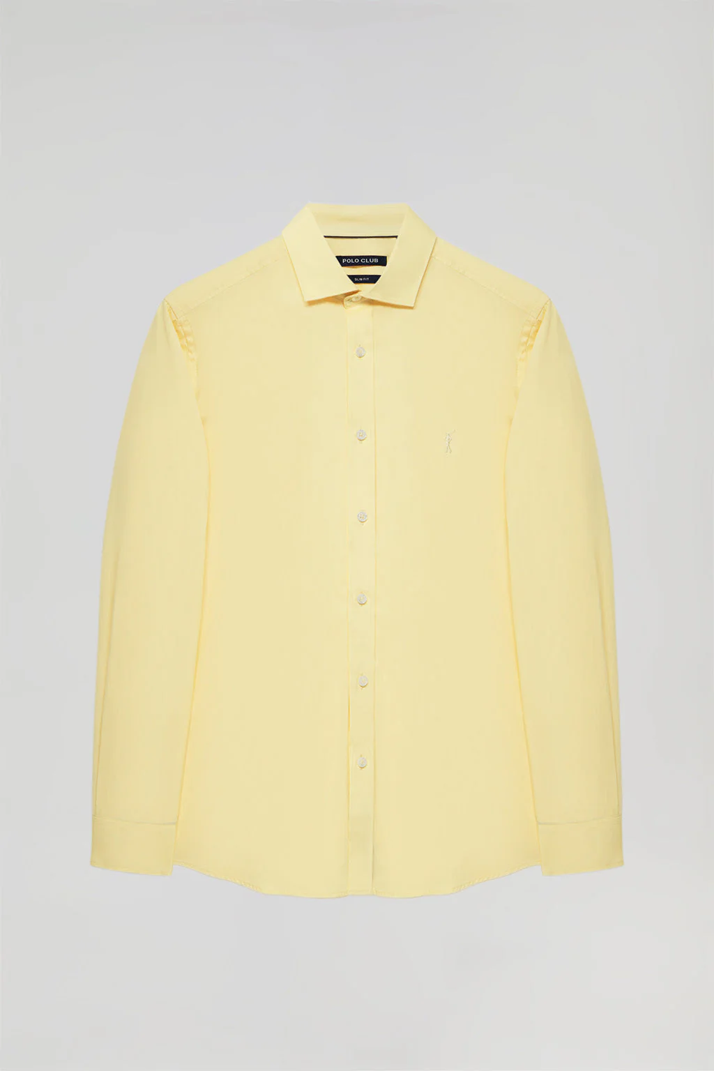 Yellow slim-fit poplin shirt with Rigby Go logo - Image 11