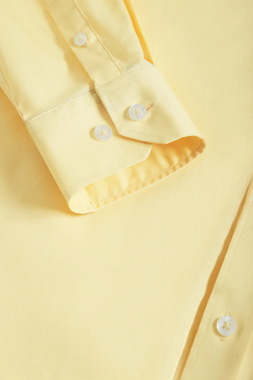 Yellow slim-fit poplin shirt with Rigby Go logo - Image 8