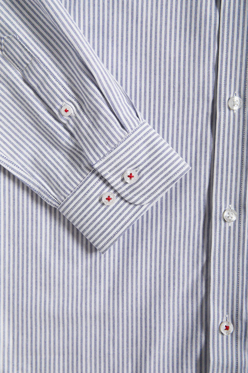 Navy-blue striped Oxford shirt with Rigby Go logo - Image 8