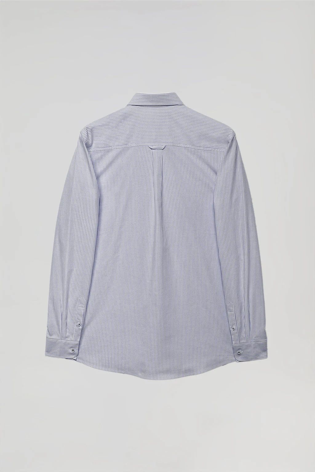 Navy-blue striped Oxford shirt with Rigby Go logo - Image 9