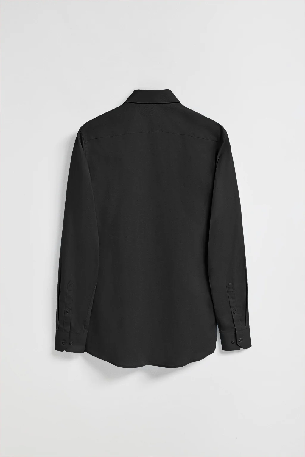 Black slim-fit poplin shirt with Rigby Go embroidered logo - Image 7
