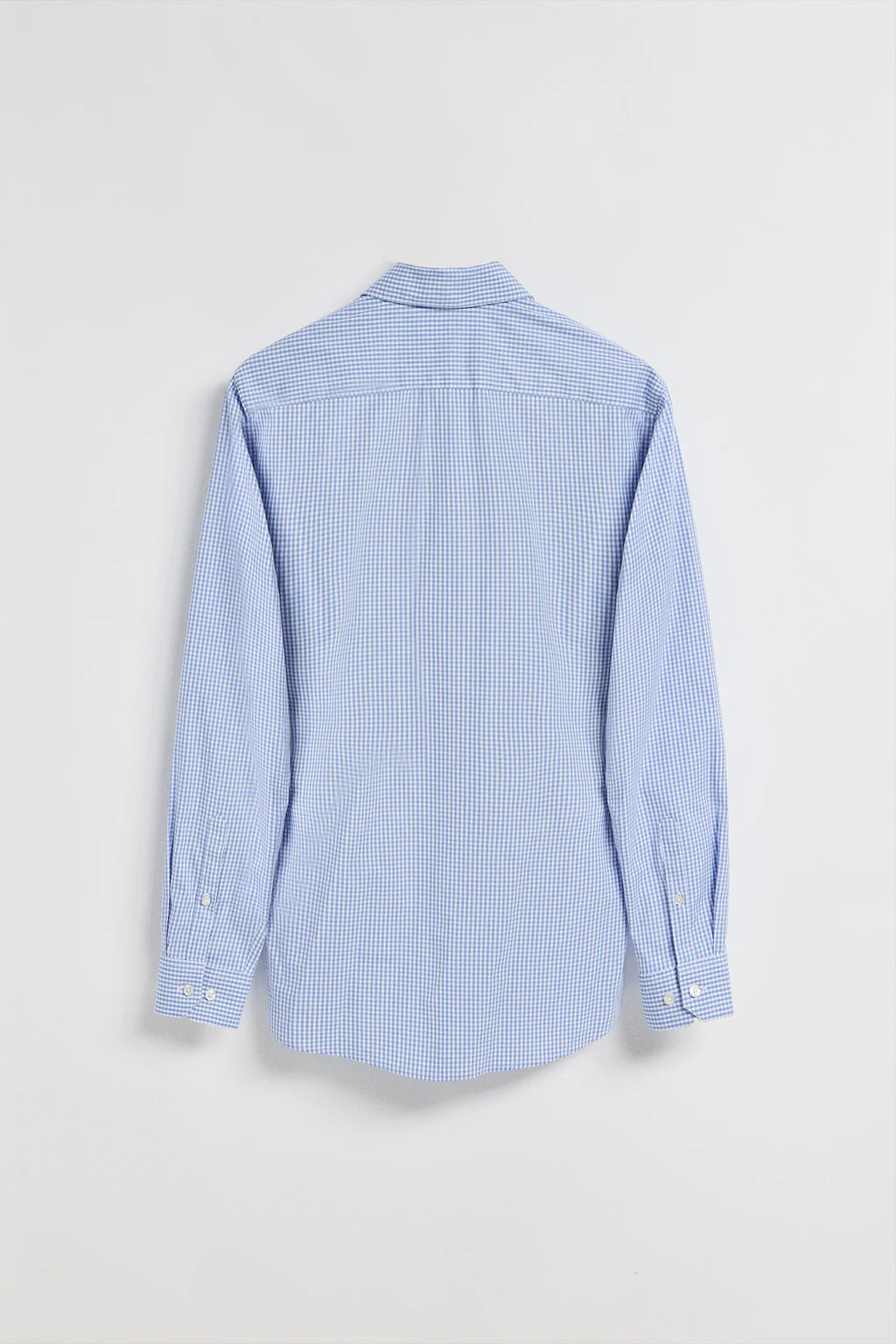 Blue vichy-check slim-fit shirt with Rigby Go embroidered logo - Image 6