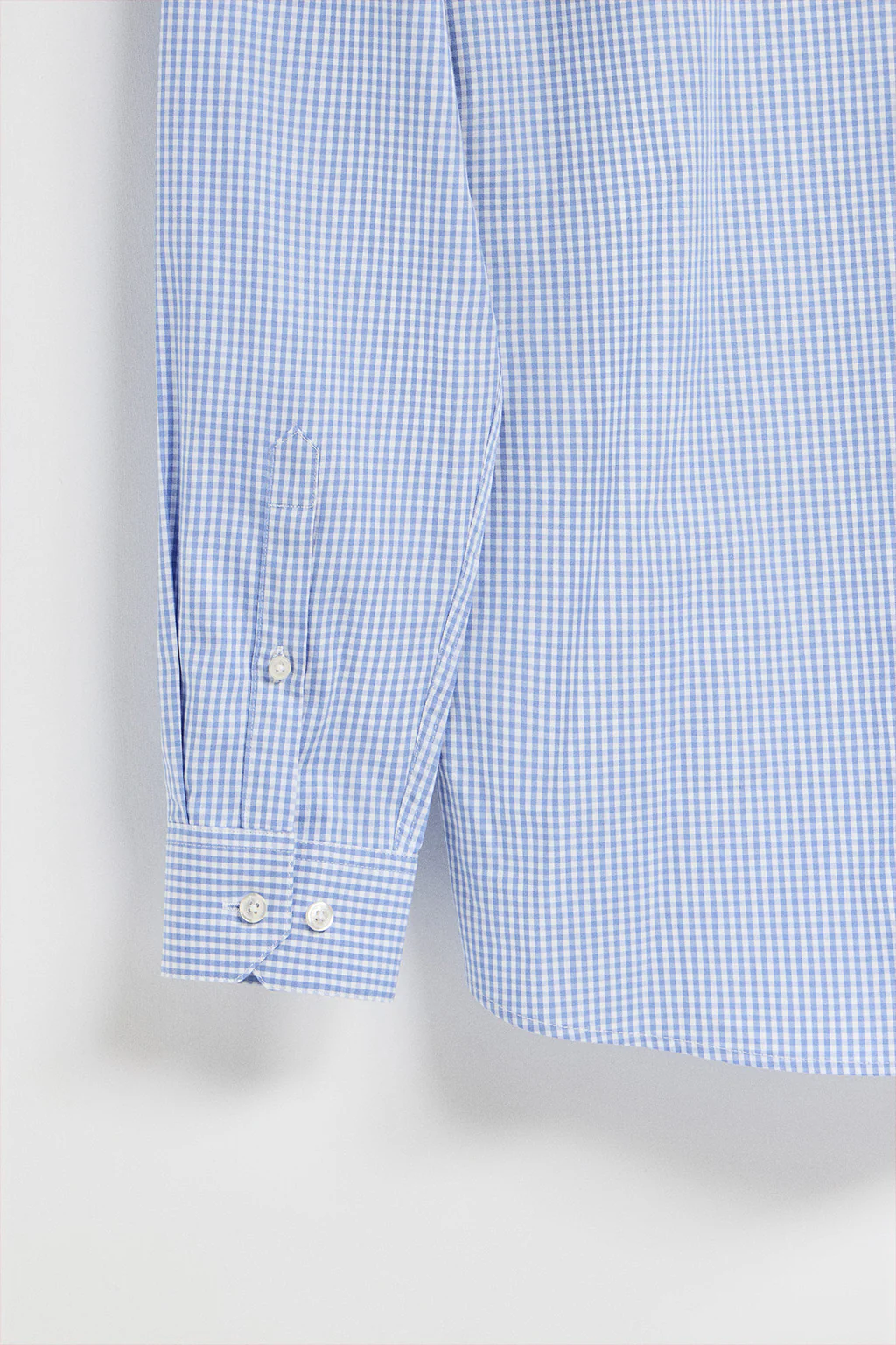 Blue vichy-check slim-fit shirt with Rigby Go embroidered logo - Image 8