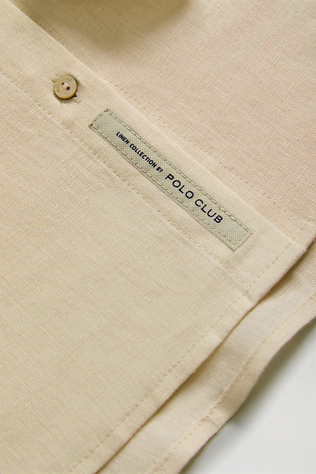 Beige linen shirt with Rigby Go embroidered detail - Image 10