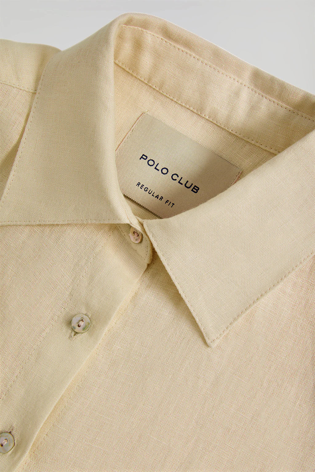 Beige linen shirt with Rigby Go embroidered detail - Image 8