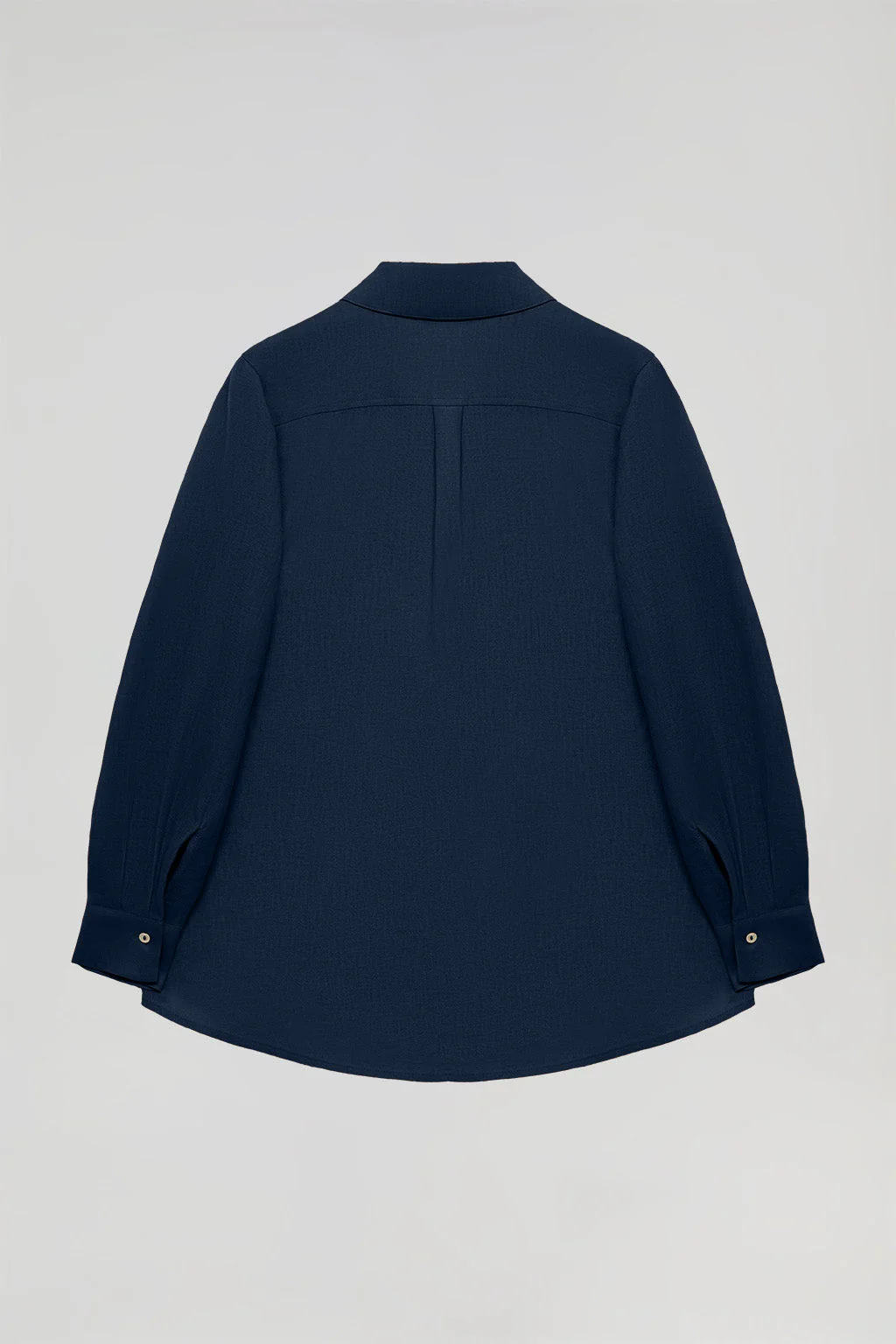 Navy-blue linen shirt with Rigby Go embroidered detail - Image 10