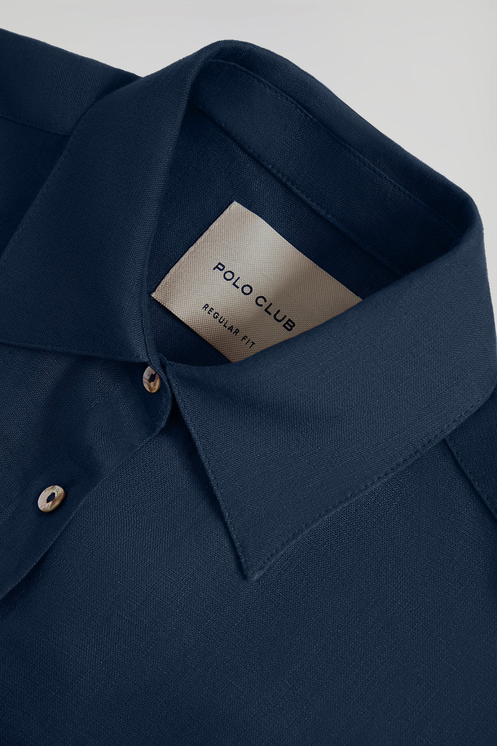 Navy-blue linen shirt with Rigby Go embroidered detail - Image 6