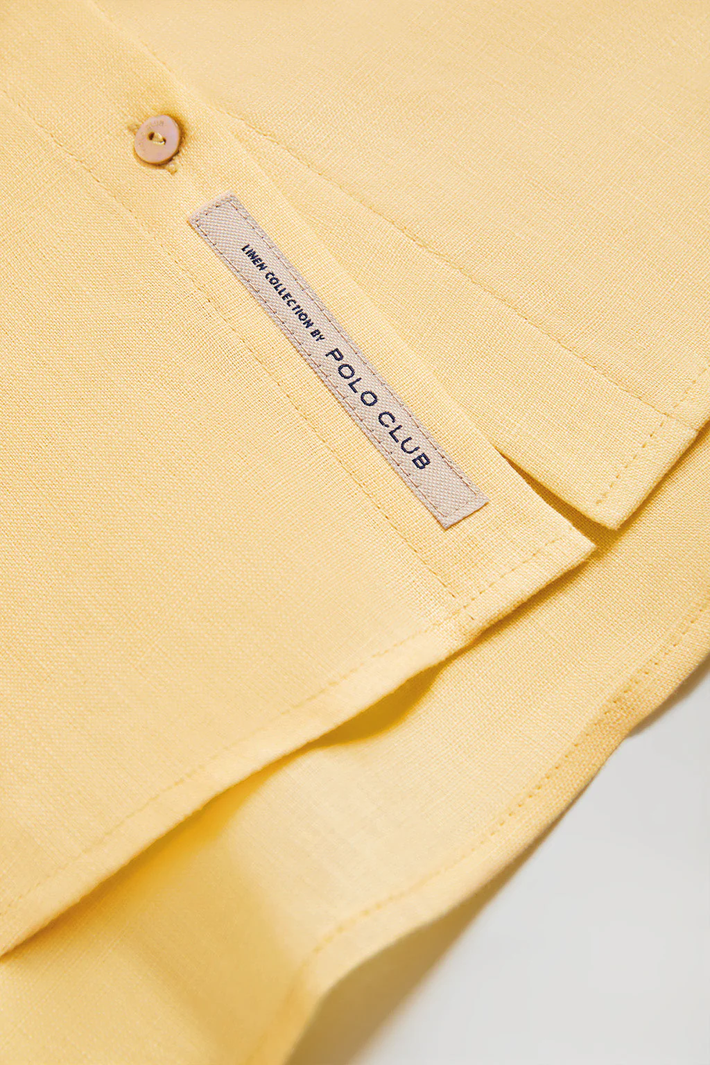 Dusty-yellow linen shirt with Rigby Go embroidered detail - Image 10