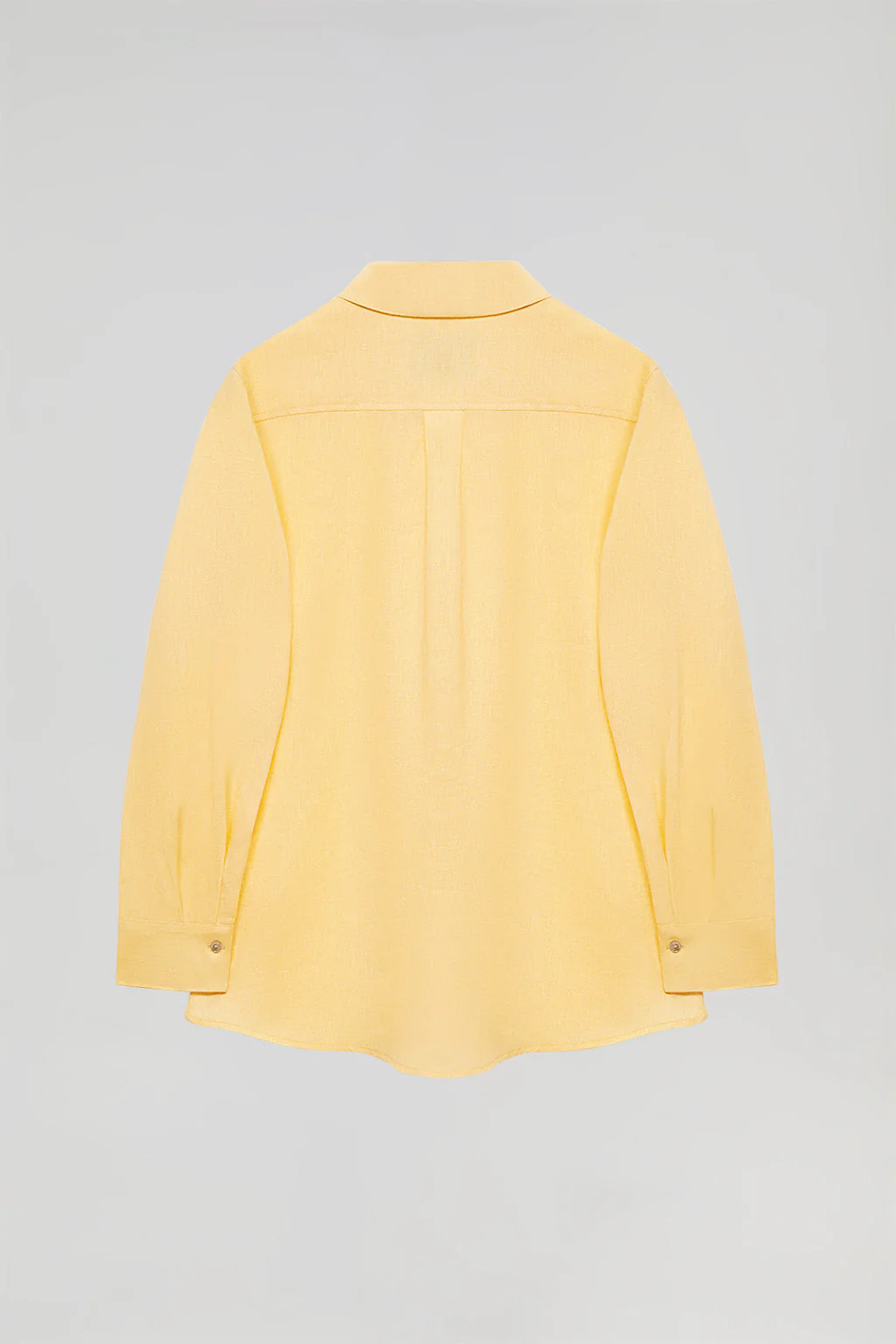 Dusty-yellow linen shirt with Rigby Go embroidered detail - Image 11
