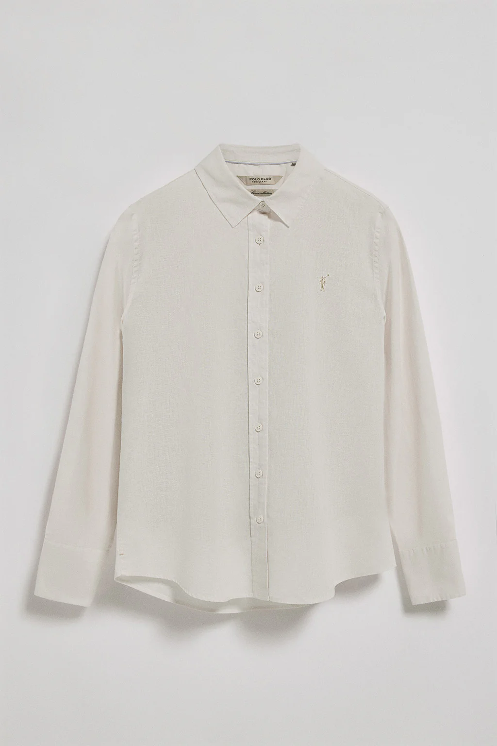 Off-white regular-fit shirt in linen and cotton with Rigby Go embroidery - Image 5