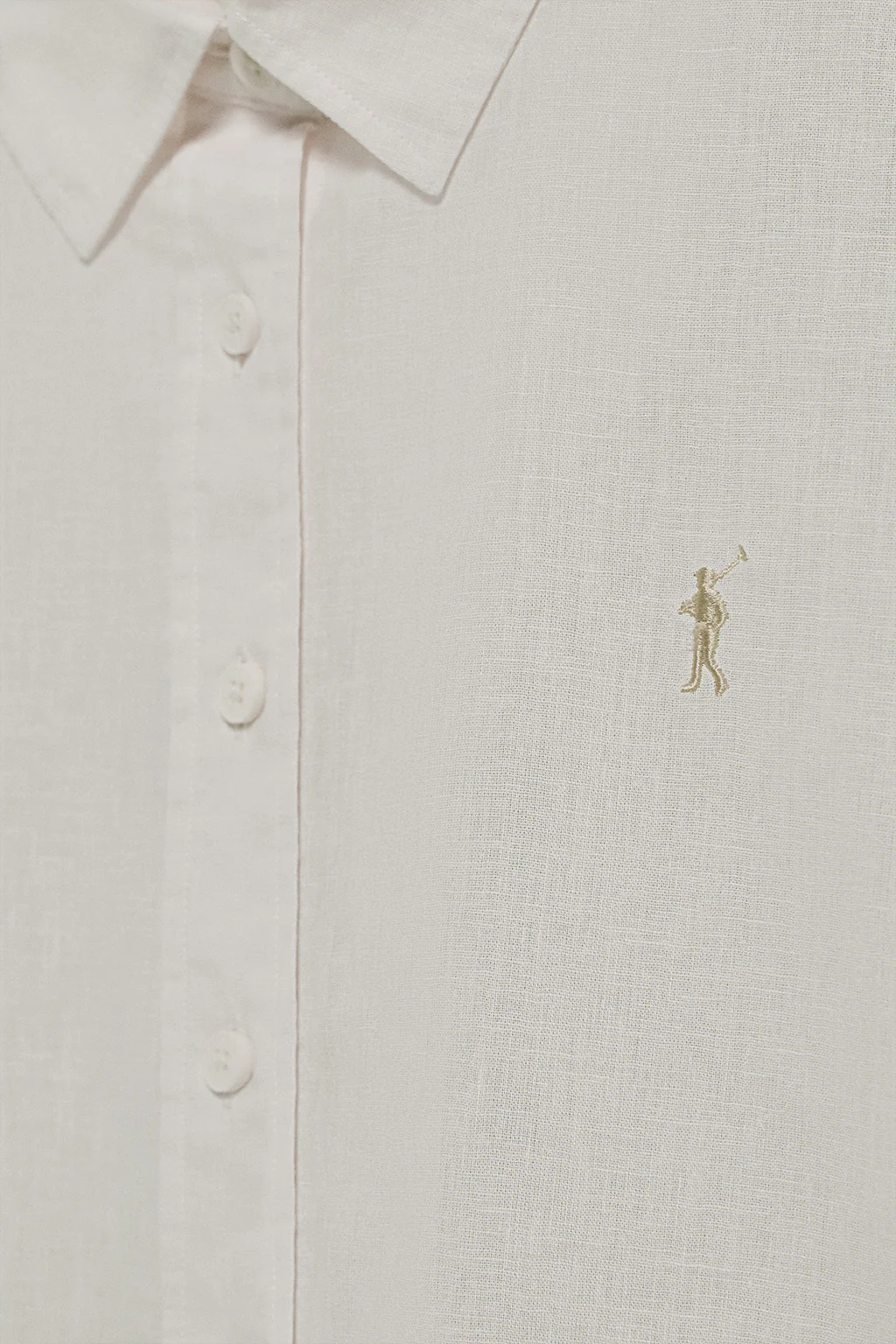 Off-white regular-fit shirt in linen and cotton with Rigby Go embroidery - Image 6