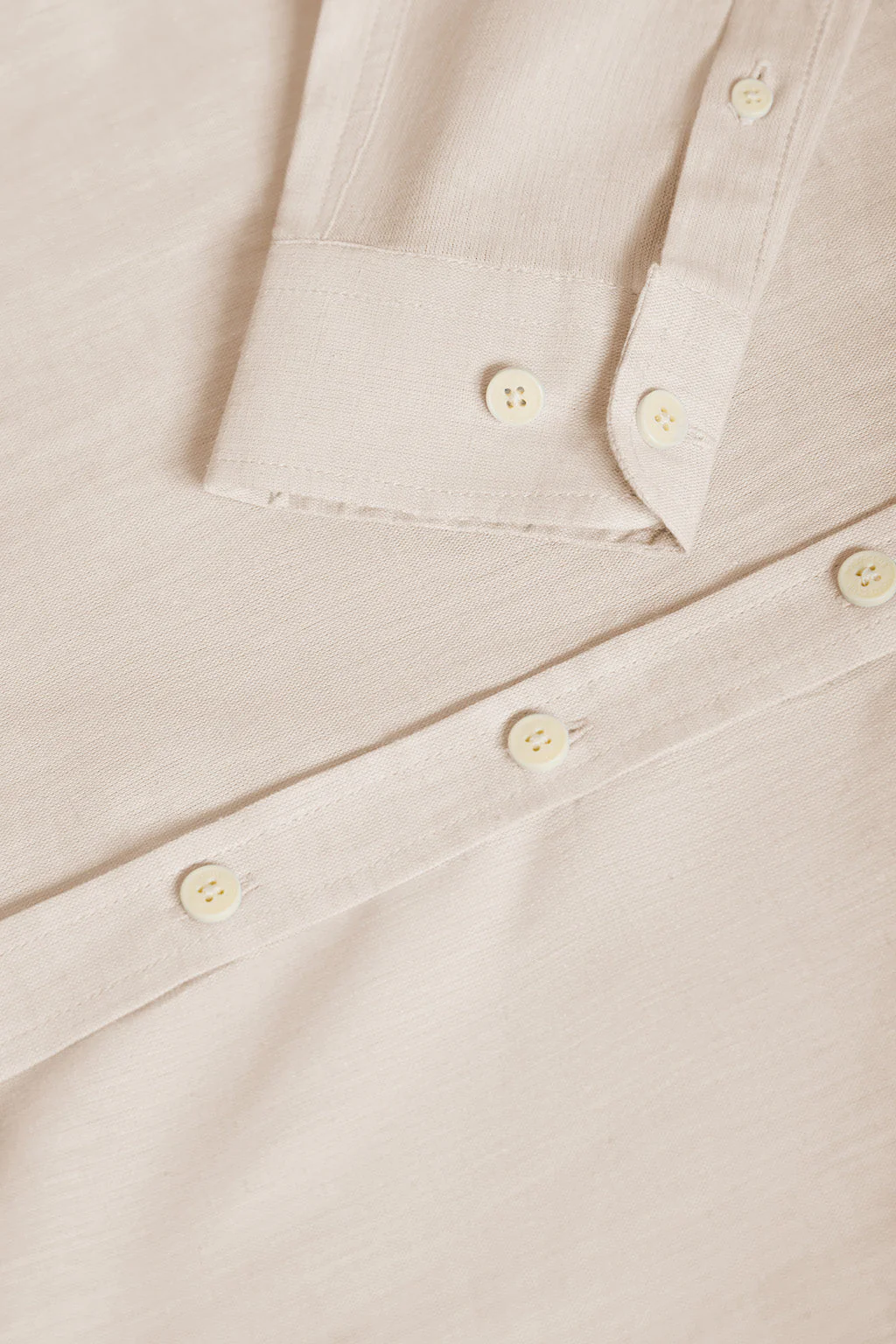 Beige linen and cotton shirt with Rigby Go embroidery - Image 8