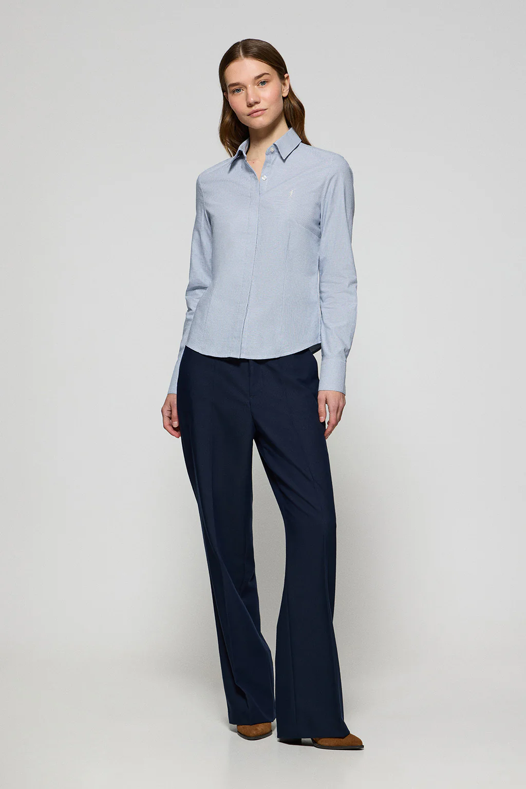 Blue houndstooth shirt with Rigby Go embroidery - Image 4