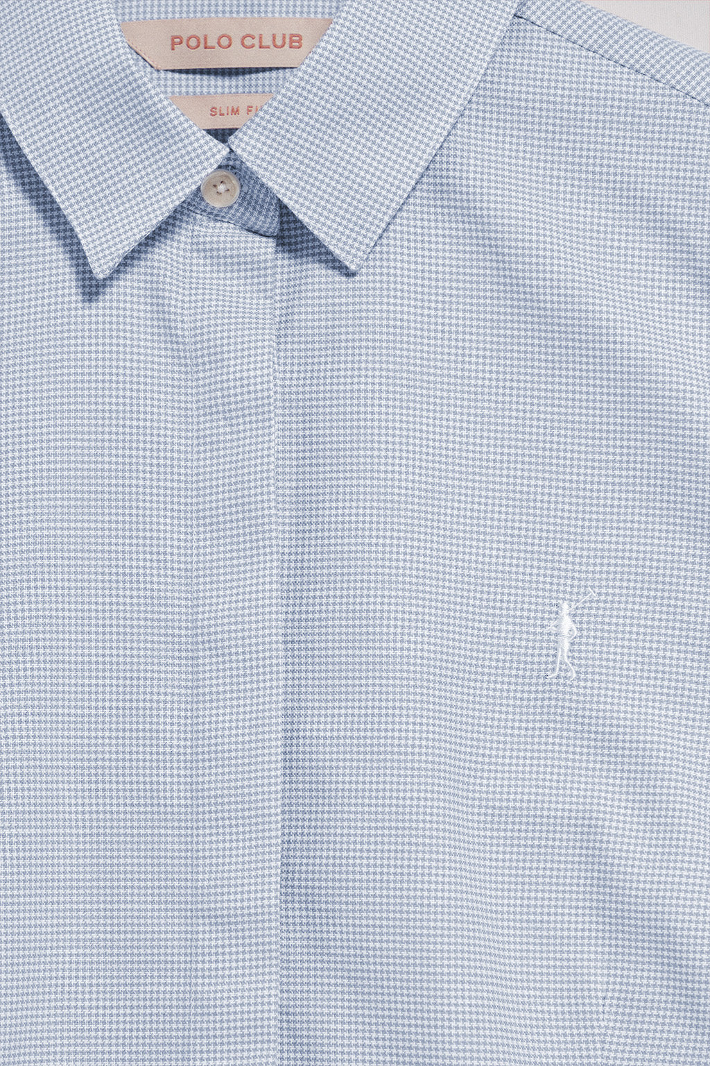Blue houndstooth shirt with Rigby Go embroidery - Image 6