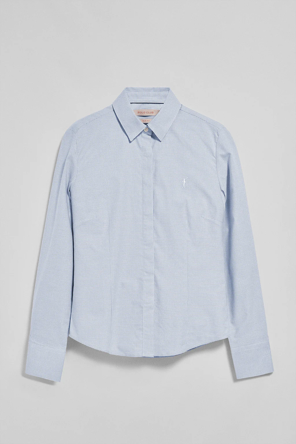 Blue houndstooth shirt with Rigby Go embroidery - Image 7