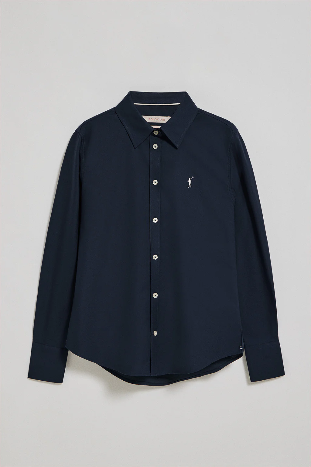 Navy-blue regular-fit Oxford shirt with Rigby Go logo - Image 7