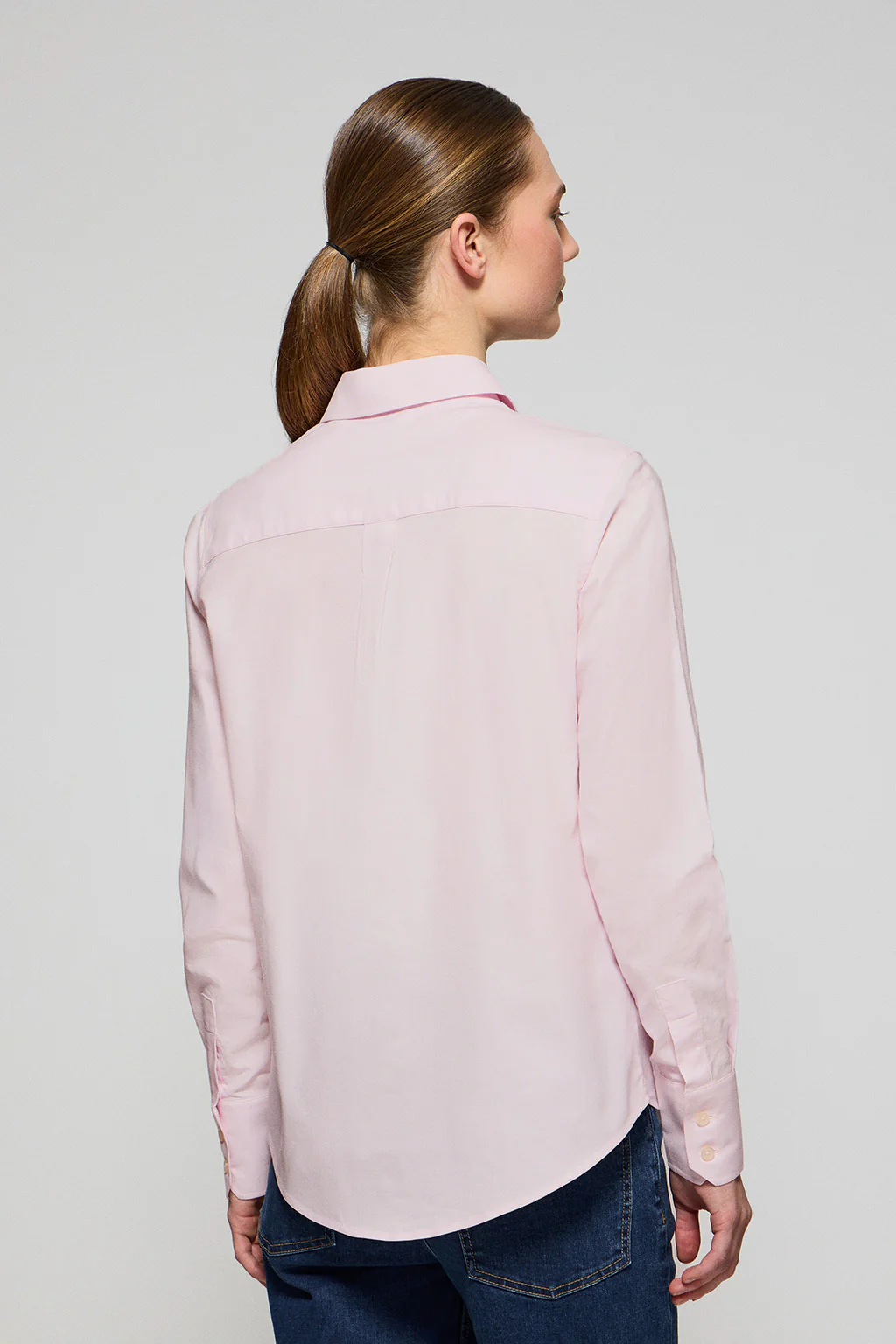 Pink regular-fit Oxford shirt with Rigby Go logo - Image 2