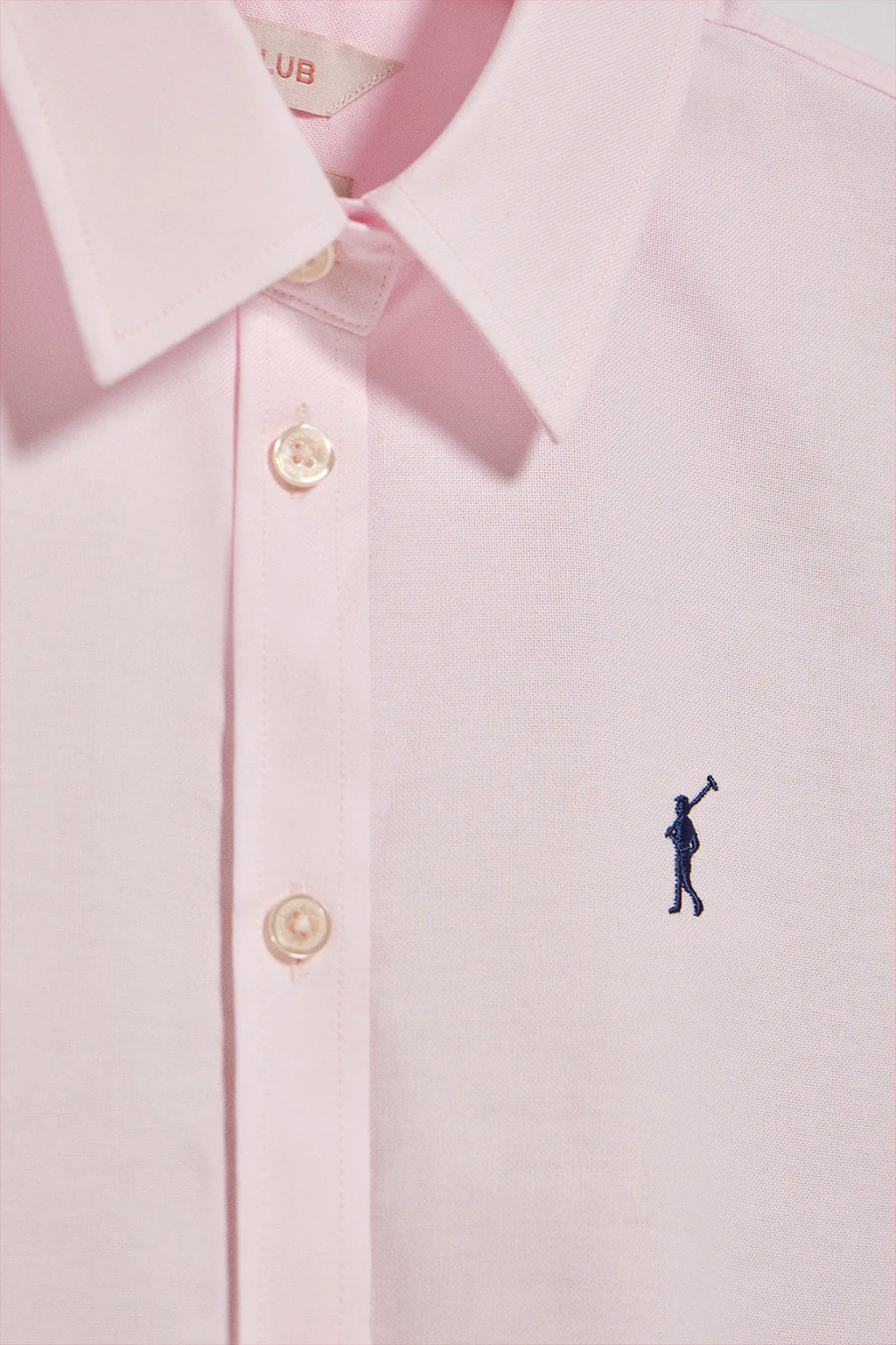 Pink regular-fit Oxford shirt with Rigby Go logo - Image 6