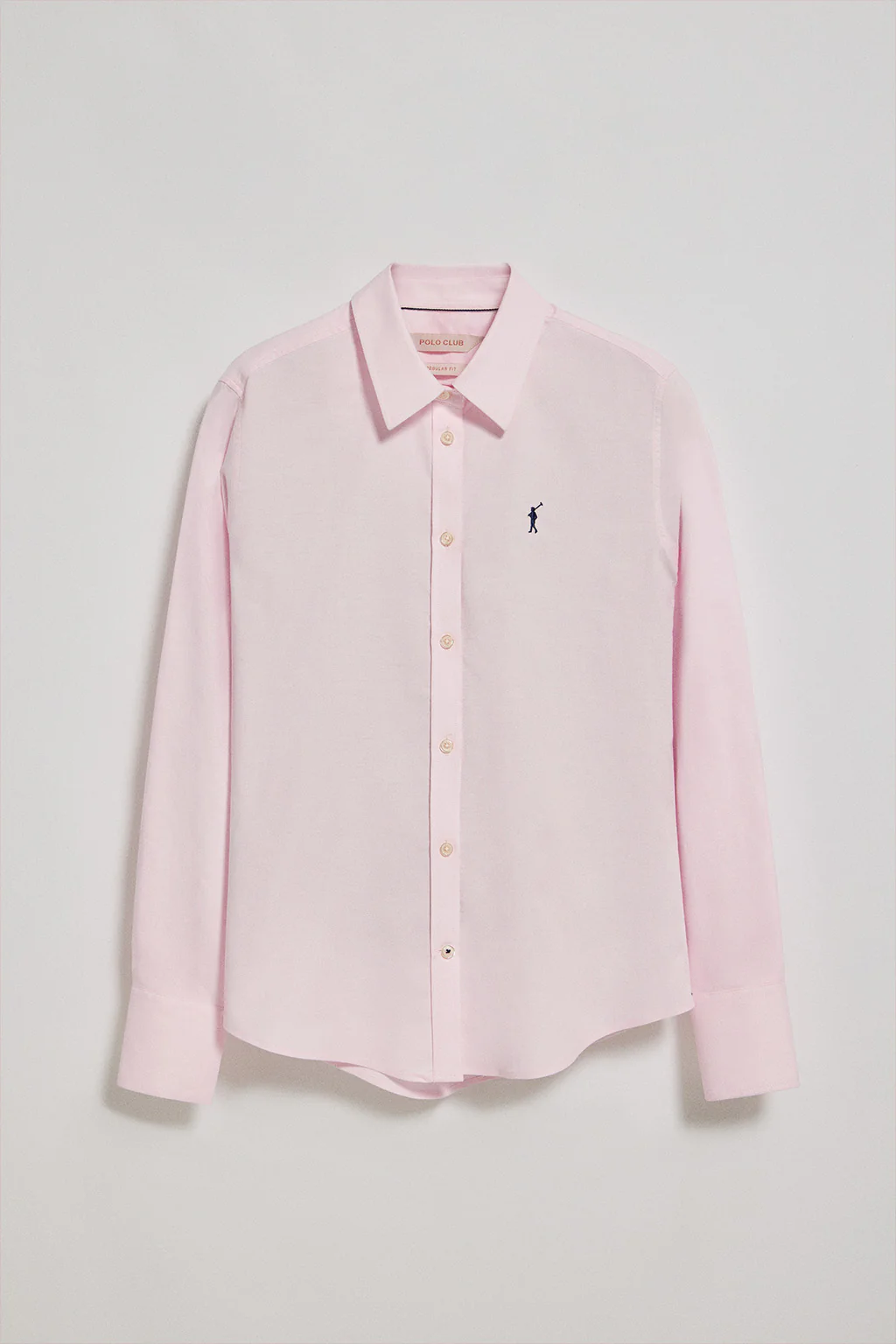 Pink regular-fit Oxford shirt with Rigby Go logo - Image 7