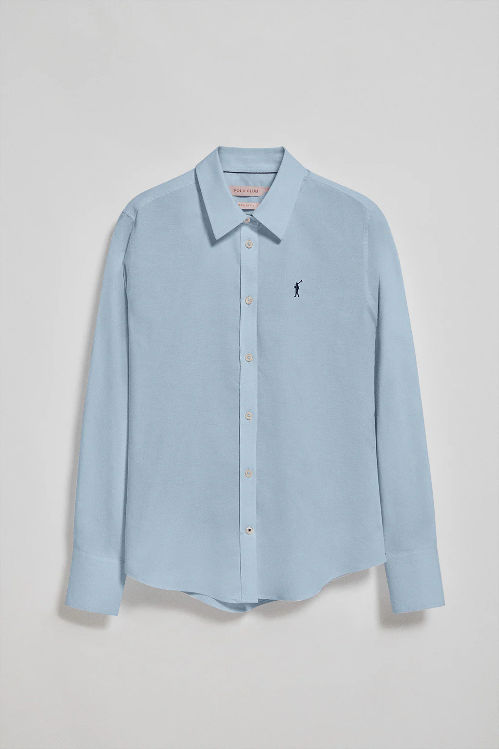 Sky-blue regular-fit Oxford shirt with Rigby Go logo - Image 5