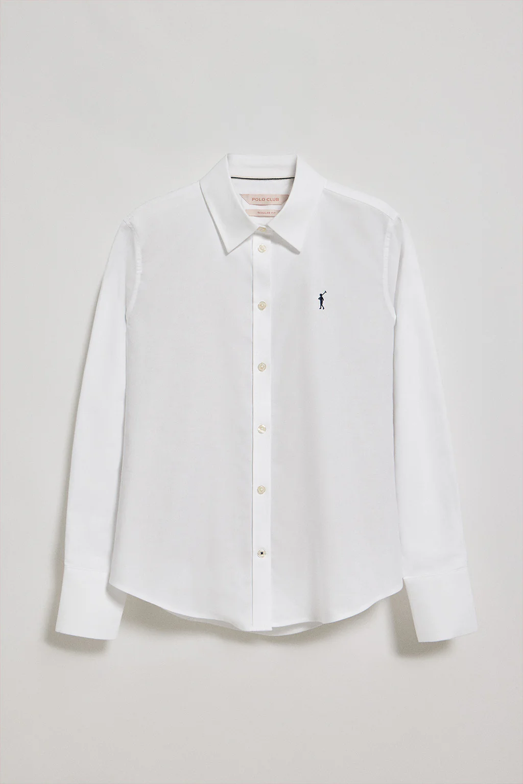 White regular-fit Oxford shirt with Rigby Go logo - Image 5