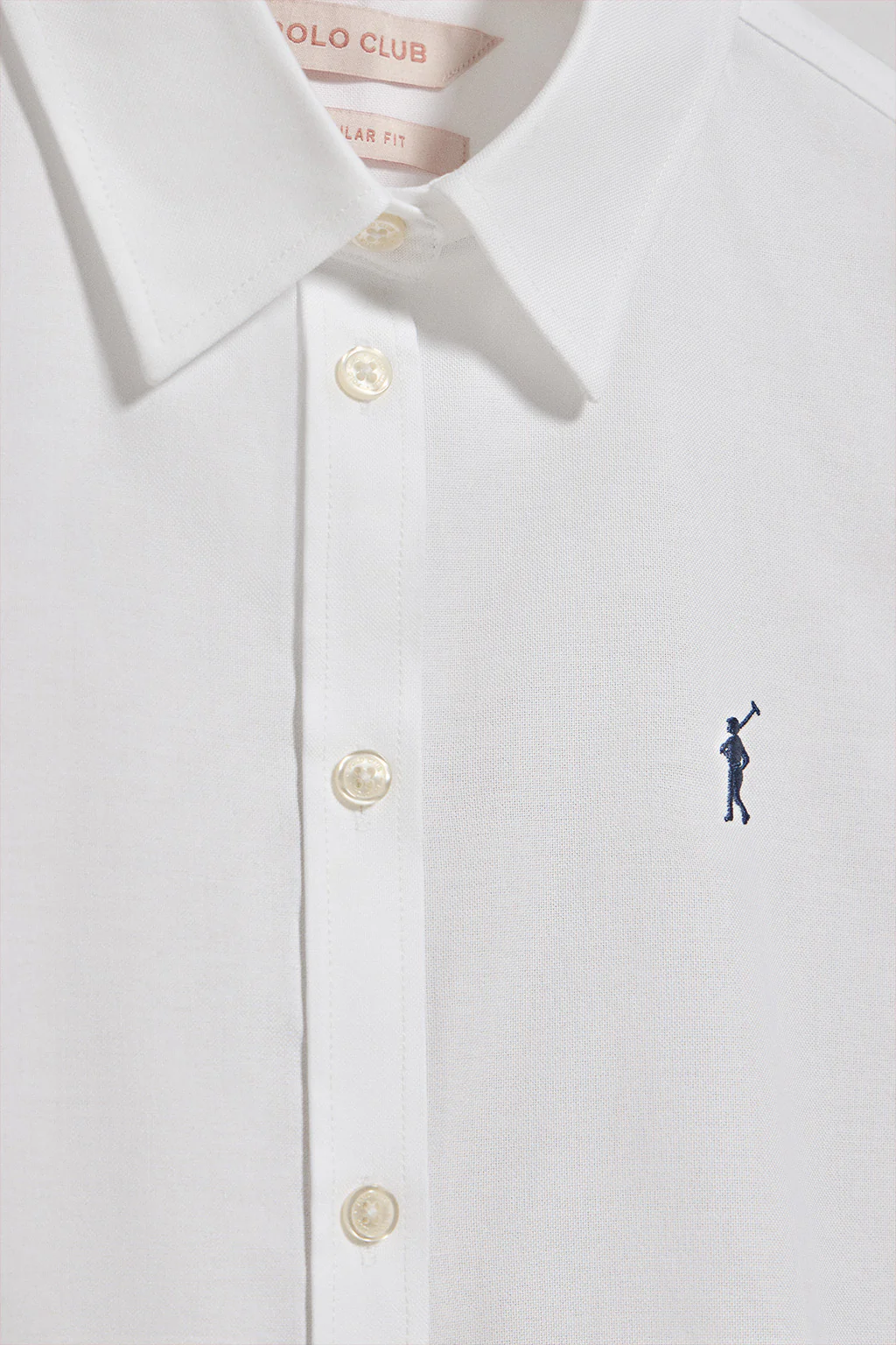 White regular-fit Oxford shirt with Rigby Go logo - Image 6