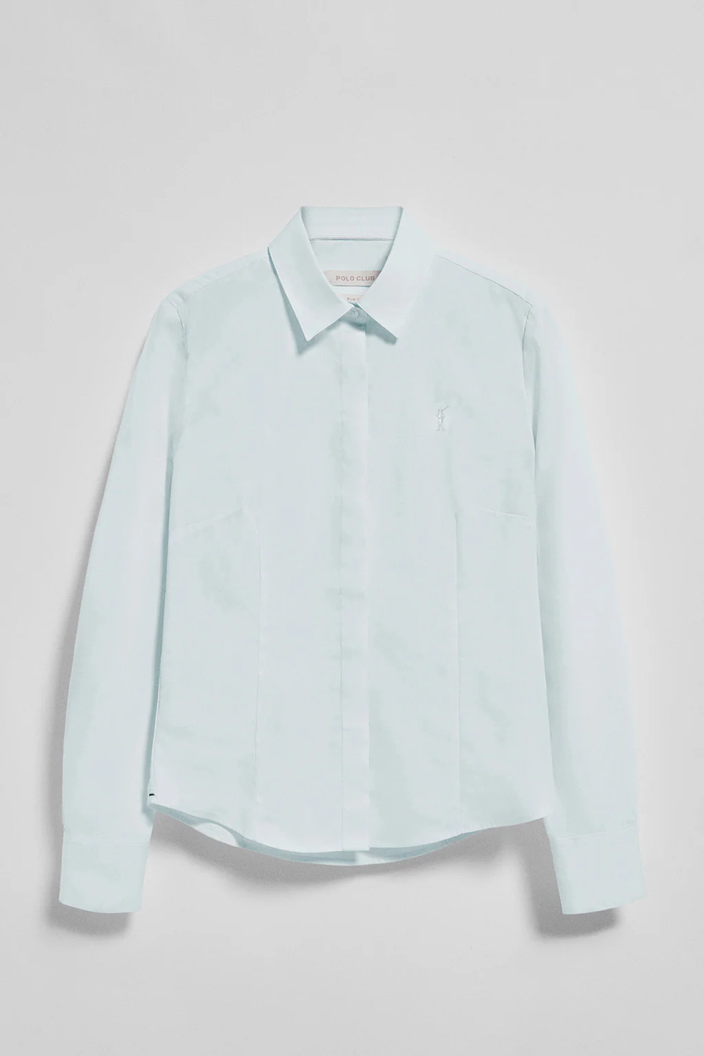 Aqua slim-fit poplin shirt with Rigby Go embroidered logo - Image 7
