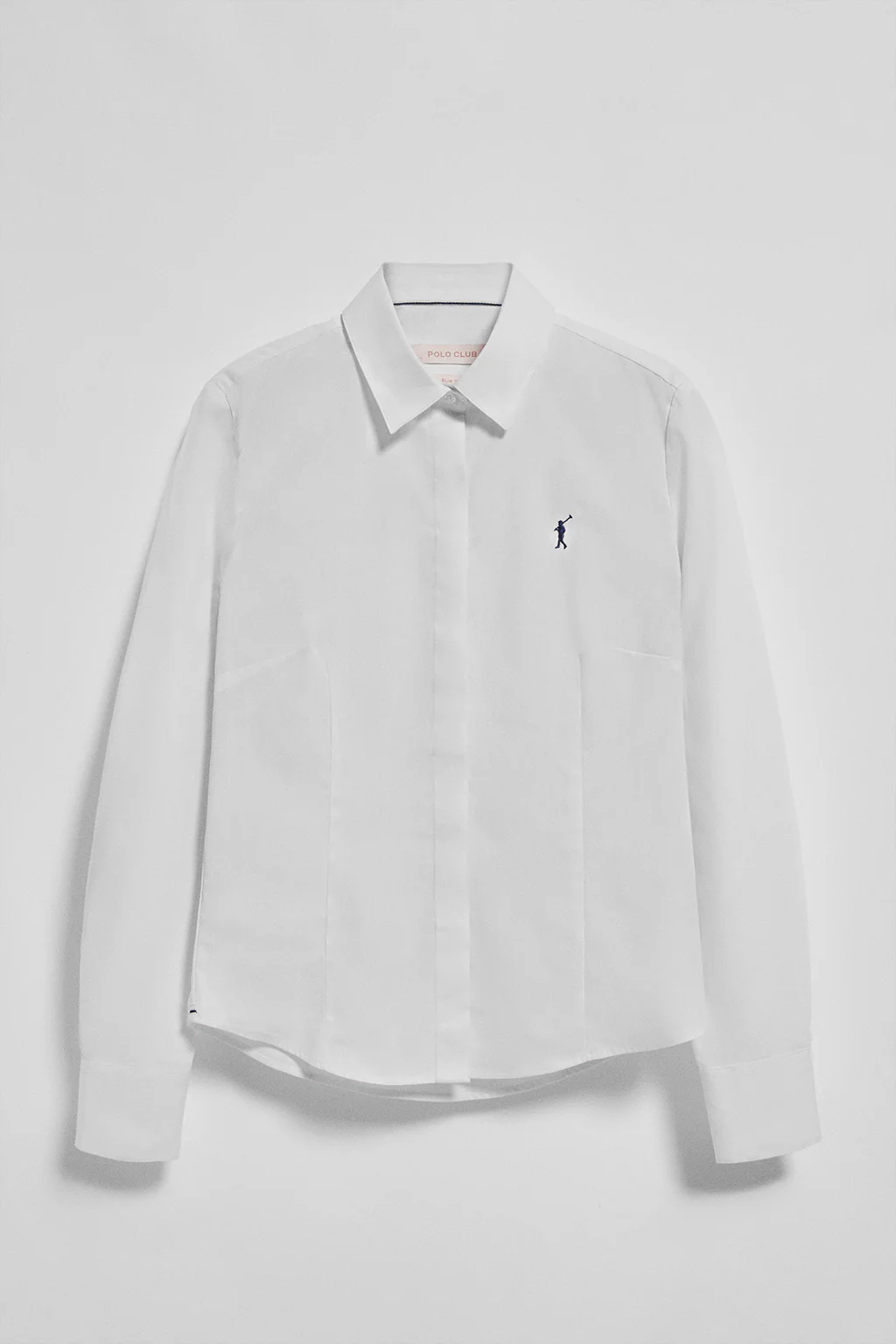 White slim-fit poplin shirt with Rigby Go embroidered logo - Image 7