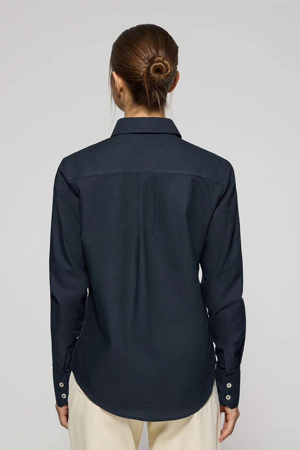 Navy-blue Oxford shirt with Rigby Go embroidered logo - Image 4
