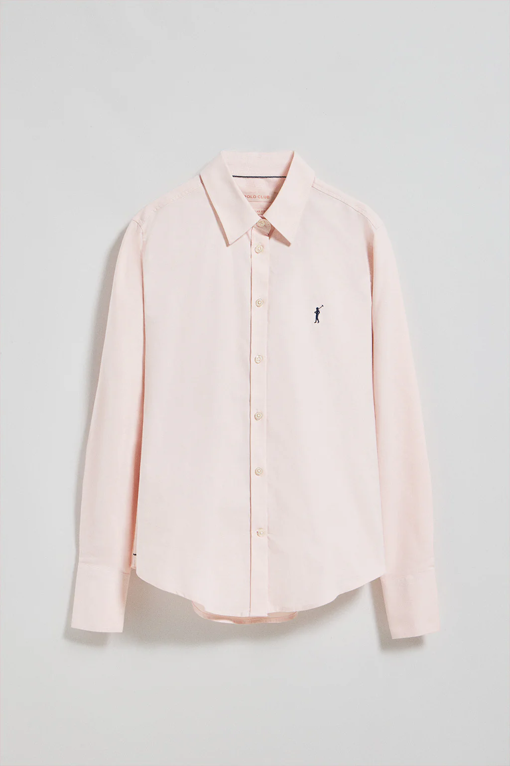 Pale-pink Oxford shirt with Rigby Go embroidered logo - Image 6