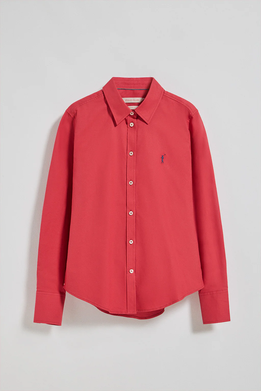 Red Oxford shirt with Rigby Go embroidered logo - Image 7