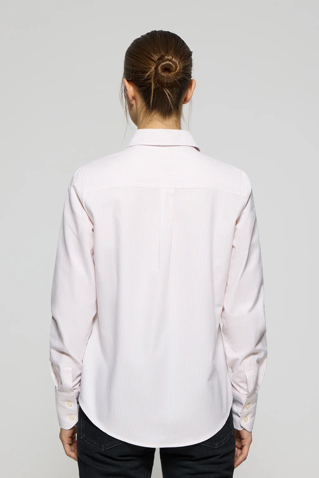 Pink striped Oxford shirt with Rigby Go logo - Image 2