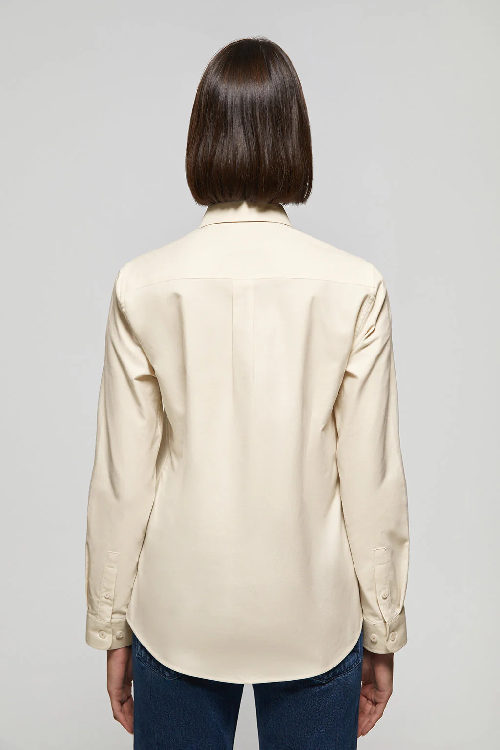 Beige regular-fit Oxford shirt with Rigby Go logo - Image 5