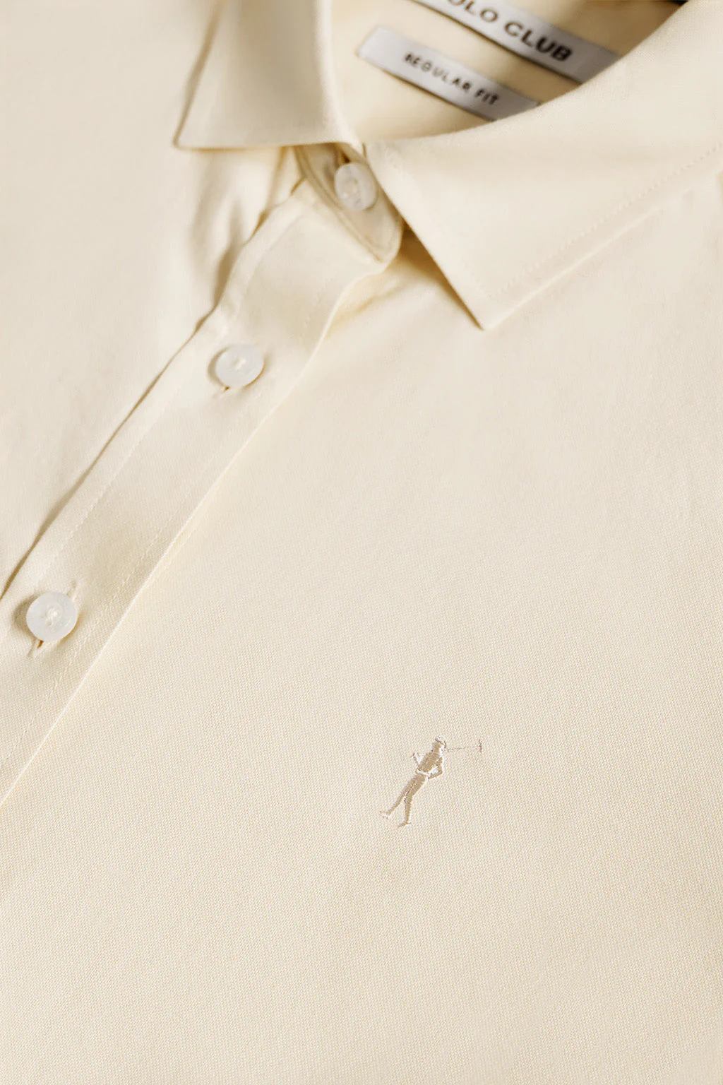Beige regular-fit Oxford shirt with Rigby Go logo - Image 7