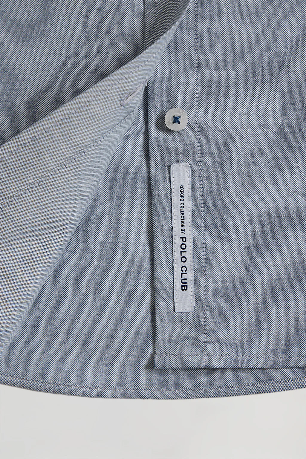 Denim-blue regular-fit Oxford shirt with Rigby Go logo - Image 8
