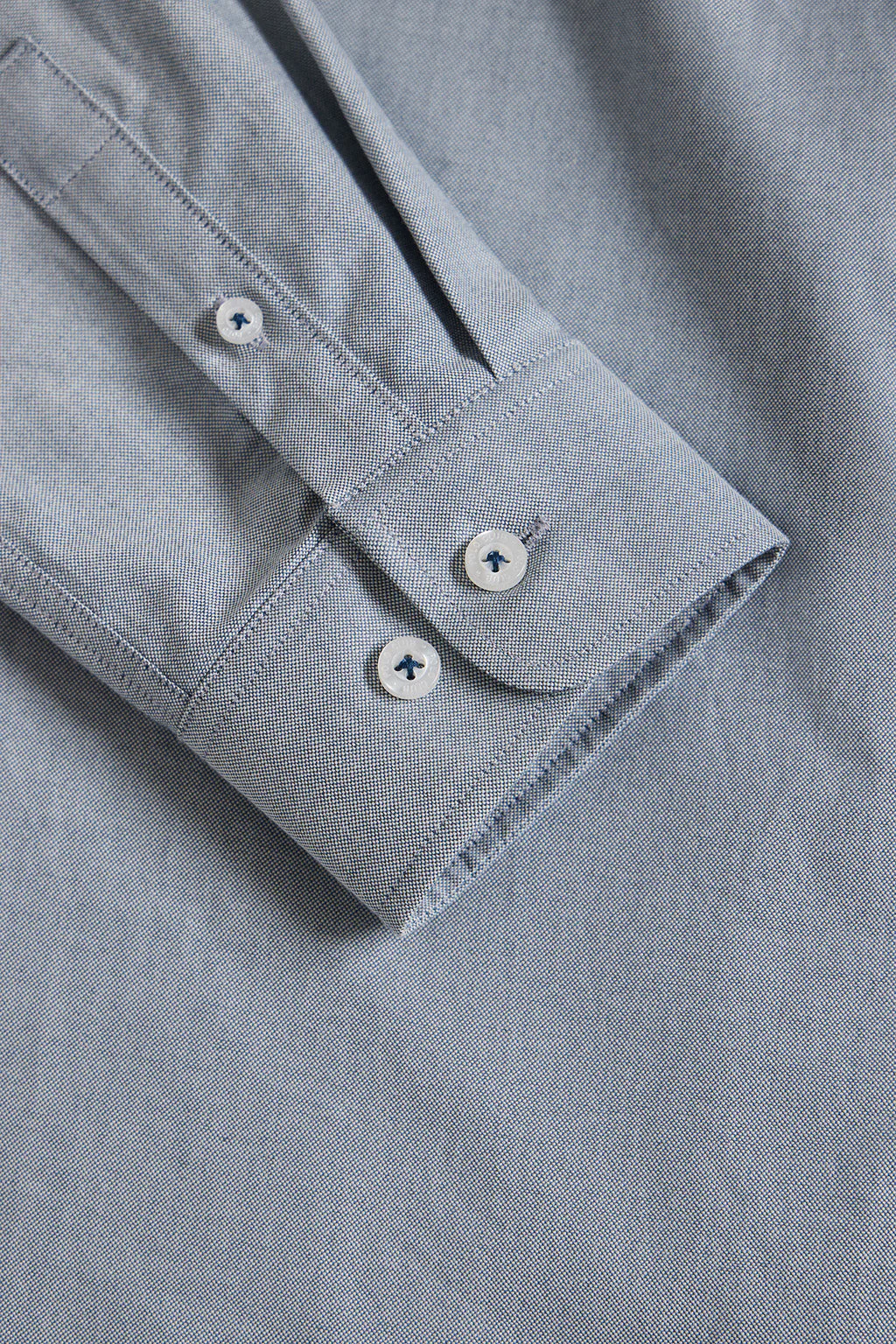 Denim-blue regular-fit Oxford shirt with Rigby Go logo - Image 9