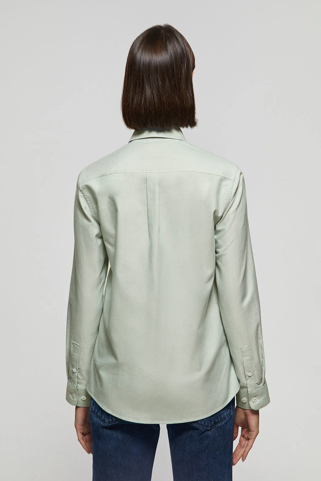 Jade-green regular-fit Oxford shirt with Rigby Go logo - Image 4