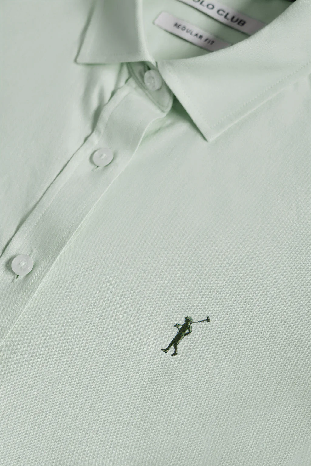 Jade-green regular-fit Oxford shirt with Rigby Go logo - Image 6