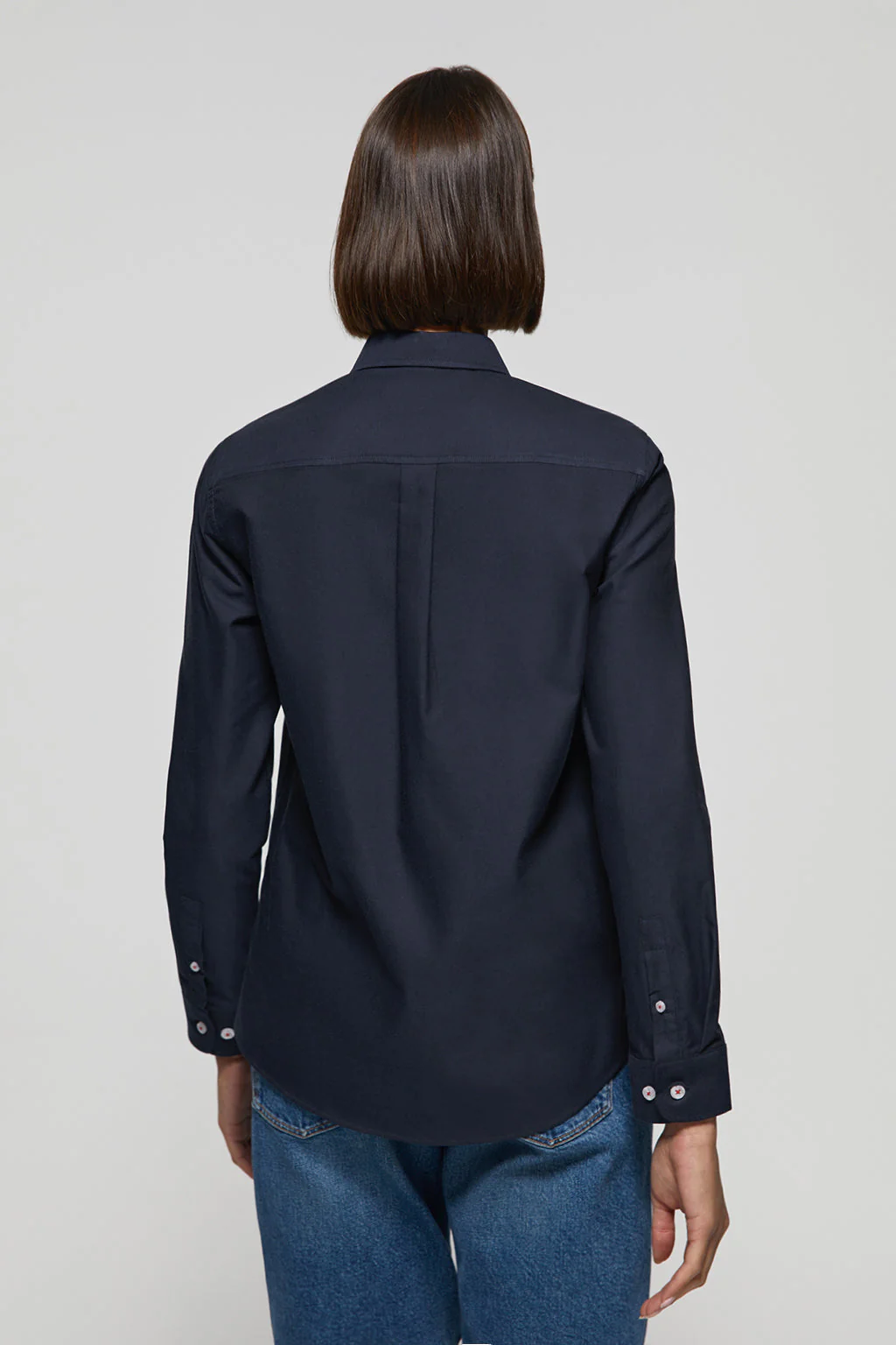 Navy-blue regular-fit Oxford shirt with Rigby Go logo - Image 5