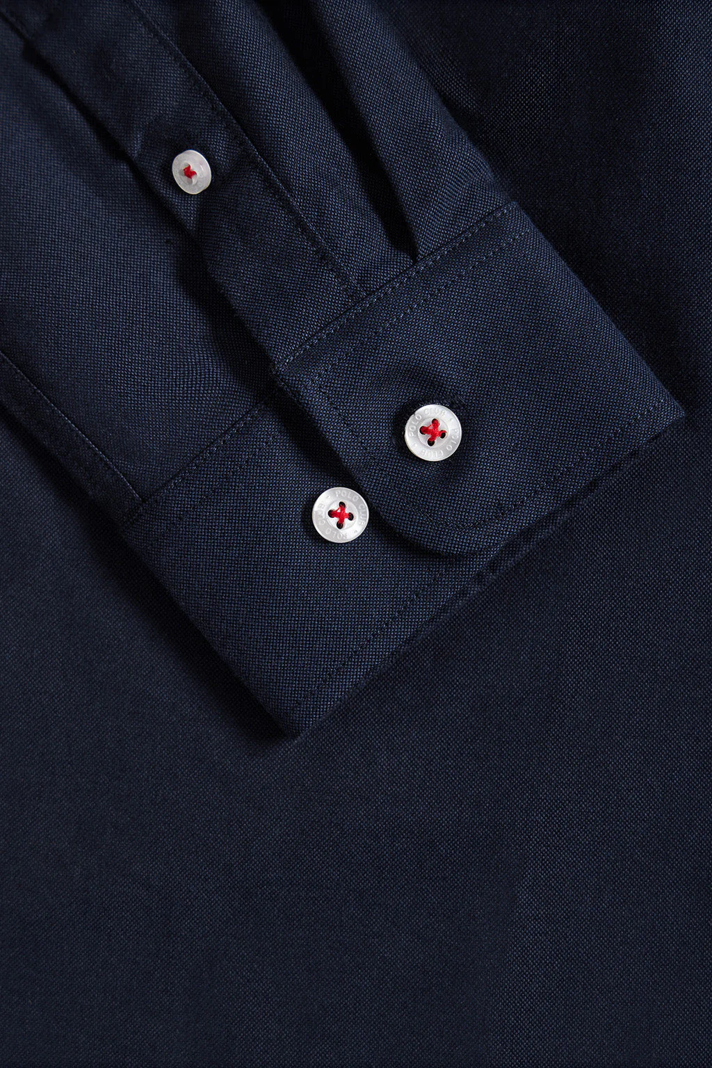 Navy-blue regular-fit Oxford shirt with Rigby Go logo - Image 9