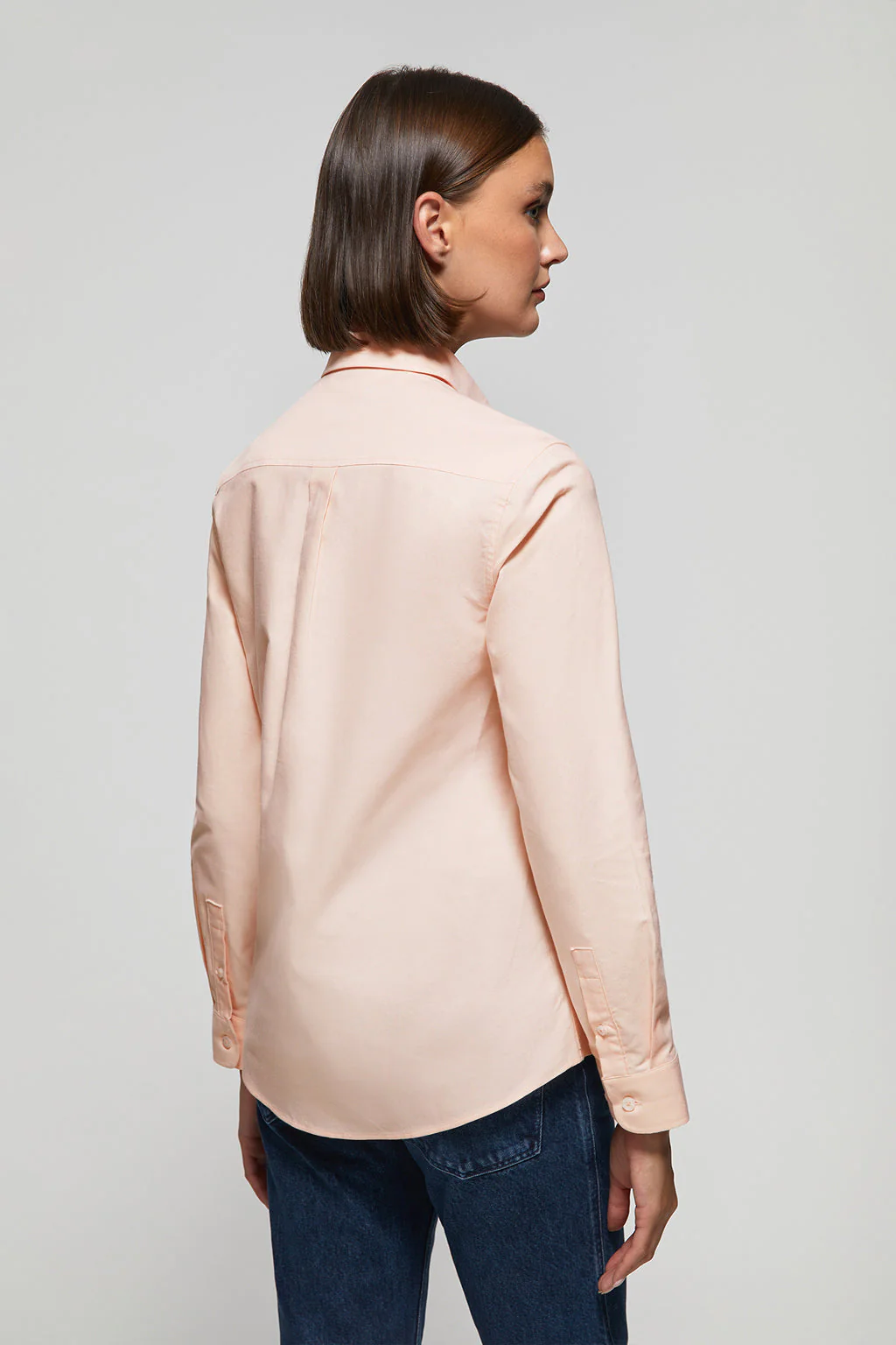 Peach regular-fit Oxford shirt with Rigby Go logo - Image 5